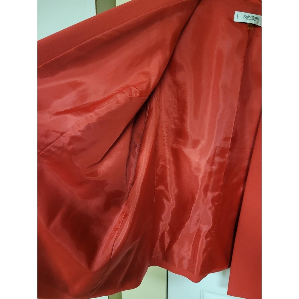 Jones Studio Womens Coral Open Blazer Jacket Fully‎ Lined Size 24W Careerwear - Picture 4 of 5